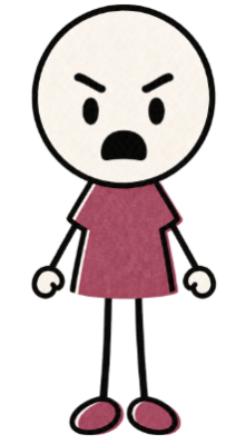 An upset child.