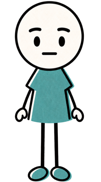 A parent standing, relaxed.